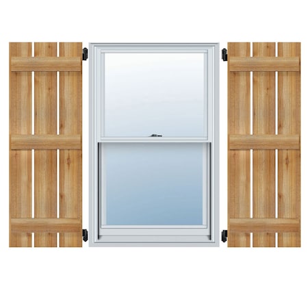 Ekena Millwork Spaced Board-n-Batten Shutters, Rough Sawn Western Red Cedar, 28 7/8W x 66H, PR RBS06S29X066RWR